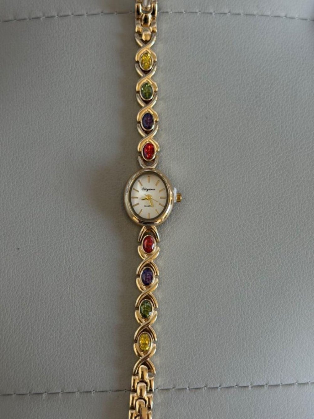 Preppy Gold Rainbow Crystal Bracelet Watch Preppy Y2K OS
